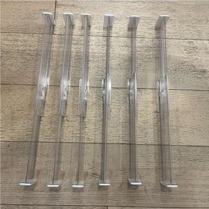 Bundle of 6 Acrylic/Clear iDesign Linus Adjustable Drawer Dividers